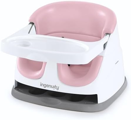 Baby Base 2-in-1 Booster Feeding and Floor Seat, Peony