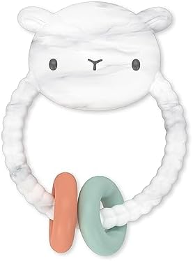 Soothing Sheppy Baby Teether Toy with Activity Rings