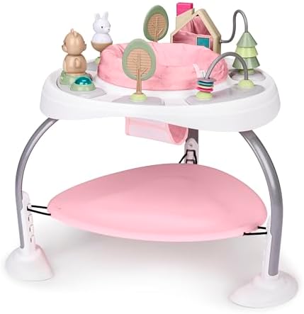 Spring & Sprout 2-in-1 Baby Activity Center Jumper, First Forest in Pink