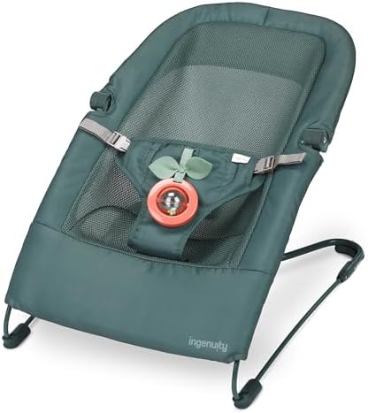 Stow & Go Compact Folding Baby Bouncer, Green